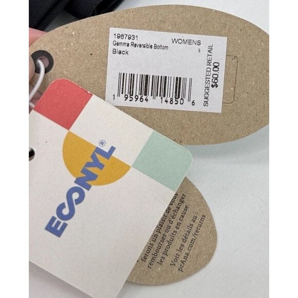 NWT Prana Women's Gemma Reversible Hipster Swim Bottom Black Size Sm - Picture 5 of 5